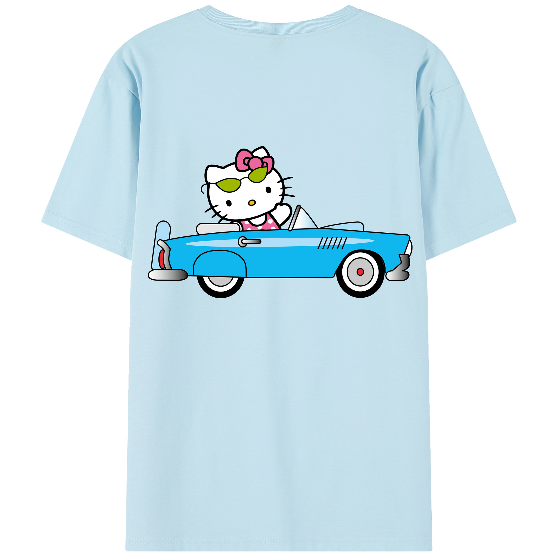 （画像用） Hello Kitty ハローキティ 綿100％半袖Tシャツ（背面プリント）